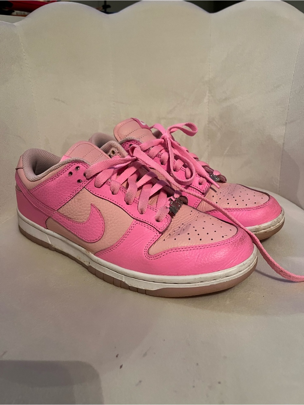 Nike Dunks Two-Tone Pink Low Top Sneakers